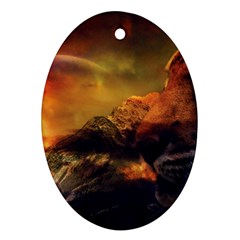 Tiger King In A Fantastic Landscape From Fonebook Ornament (oval) by 2853937