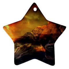 Tiger King In A Fantastic Landscape From Fonebook Ornament (star) by 2853937