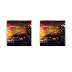 Tiger King In A Fantastic Landscape From Fonebook Cufflinks (square) by 2853937