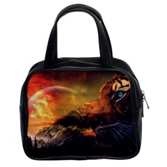 Tiger King In A Fantastic Landscape From Fonebook Classic Handbag (two Sides)
