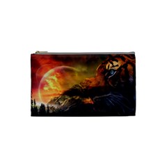 Tiger King In A Fantastic Landscape From Fonebook Cosmetic Bag (small) by 2853937