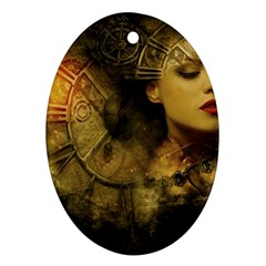 Surreal Steampunk Queen From Fonebook Oval Ornament (two Sides) by 2853937