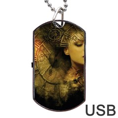 Surreal Steampunk Queen From Fonebook Dog Tag Usb Flash (two Sides) by 2853937