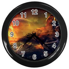 Tiger King In A Fantastic Landscape From Fonebook Wall Clock (black) by 2853937