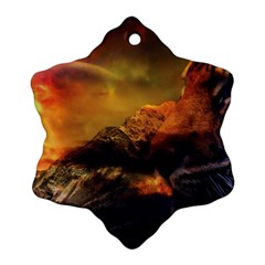 Tiger King In A Fantastic Landscape From Fonebook Snowflake Ornament (two Sides) by 2853937