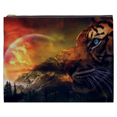 Tiger King In A Fantastic Landscape From Fonebook Cosmetic Bag (xxxl) by 2853937