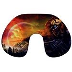 Tiger King In A Fantastic Landscape From Fonebook Travel Neck Pillow Front