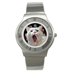 Wow Kitty Cat From Fonebook Stainless Steel Watch by 2853937