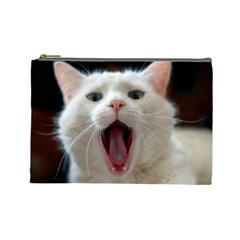Wow Kitty Cat From Fonebook Cosmetic Bag (large) by 2853937