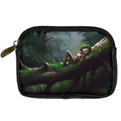 Wooden Child Resting On A Tree From Fonebook Digital Camera Leather Case by 2853937