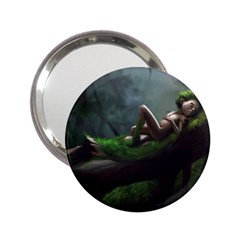 Wooden Child Resting On A Tree From Fonebook 2 25  Handbag Mirrors by 2853937