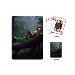 Wooden Child Resting On A Tree From Fonebook Playing Cards Single Design (mini) by 2853937
