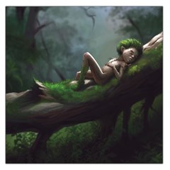 Wooden Child Resting On A Tree From Fonebook Large Satin Scarf (square) by 2853937