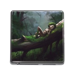 Wooden Child Resting On A Tree From Fonebook Memory Card Reader (square 5 Slot) by 2853937