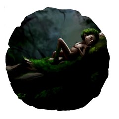 Wooden Child Resting On A Tree From Fonebook Large 18  Premium Round Cushions by 2853937