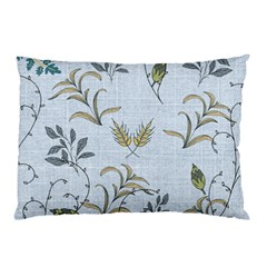 Blue Botanical Plants Pillow Case by Abe731