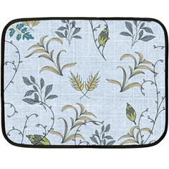 Blue Botanical Plants Double Sided Fleece Blanket (mini)  by Abe731