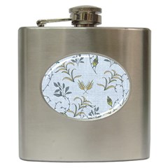 Blue Botanical Plants Hip Flask (6 Oz) by Abe731