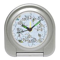 Blue Botanical Plants Travel Alarm Clock by Abe731