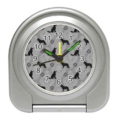 Shepherds Damask Pattern Travel Alarm Clock by Abe731