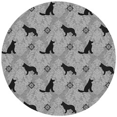 Shepherds Damask Pattern Wooden Puzzle Round by Abe731