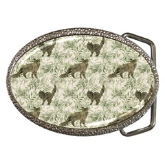 Botanical Cats Pattern Belt Buckles