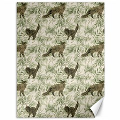 Botanical Cats Pattern Canvas 36  x 48 