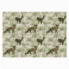 Botanical Cats Pattern Large Glasses Cloth