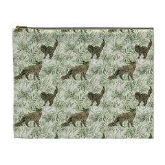 Botanical Cats Pattern Cosmetic Bag (XL)