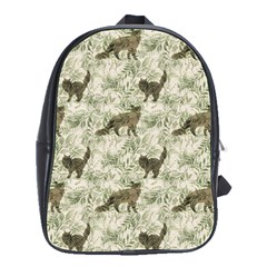 Botanical Cats Pattern School Bag (Large)