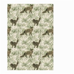 Botanical Cats Pattern Small Garden Flag (Two Sides)