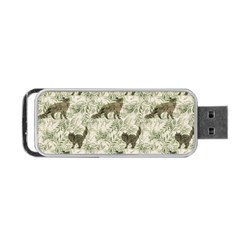 Botanical Cats Pattern Portable USB Flash (One Side)