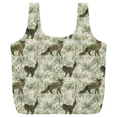 Botanical Cats Pattern Full Print Recycle Bag (xxxl) by Abe731