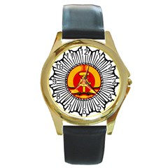 Deutsch Volkspolizei Badge Round Gold Metal Watch by abbeyz71