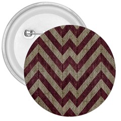 Vintage Grunge Geometric Chevron Pattern 3  Buttons