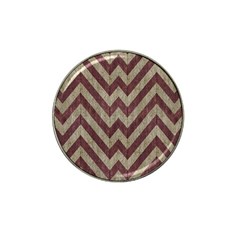 Vintage Grunge Geometric Chevron Pattern Hat Clip Ball Marker