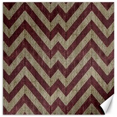 Vintage Grunge Geometric Chevron Pattern Canvas 16  x 16 