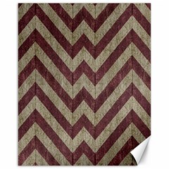 Vintage Grunge Geometric Chevron Pattern Canvas 16  x 20 