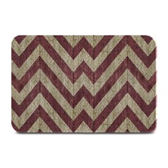 Vintage Grunge Geometric Chevron Pattern Plate Mats