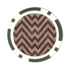 Vintage Grunge Geometric Chevron Pattern Poker Chip Card Guard (10 pack)