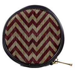 Vintage Grunge Geometric Chevron Pattern Mini Makeup Bag