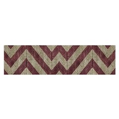 Vintage Grunge Geometric Chevron Pattern Satin Scarf (Oblong)