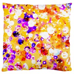 Summer Sequins Large Flano Cushion Case (two Sides) by essentialimage