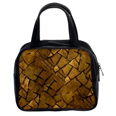 Golden Mosaic Texture Print Classic Handbag (two Sides) by dflcprintsclothing