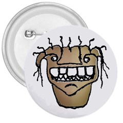 Sketchy Monster Head Drawing 3  Buttons by dflcprintsclothing