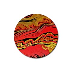 Warrior s Spirit Rubber Coaster (round)  by BrenZenCreations