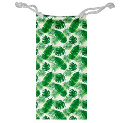 Tropical Leaf Pattern Jewelry Bag