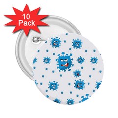 Illustrations Virus Corona Covid Infection 2 25  Buttons (10 Pack) 