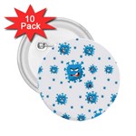 Illustrations Virus Corona Covid Infection 2.25  Buttons (10 pack)  Front