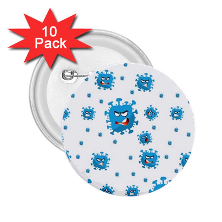 Illustrations Virus Corona Covid Infection 2.25  Buttons (10 pack) 